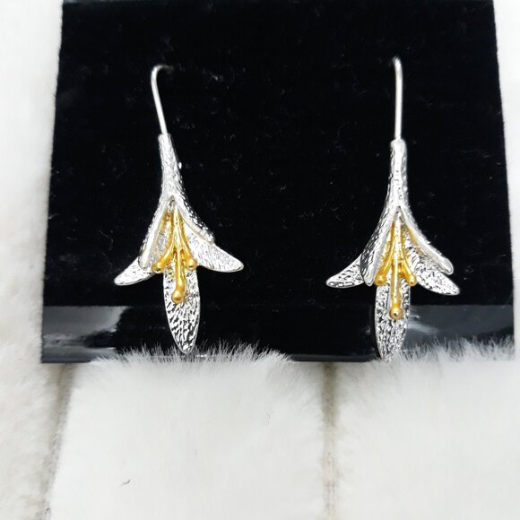 Beautiful Silver Dangle Earrings - Picture 2 of 2